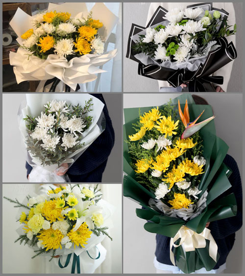 广东揭阳市普宁市里湖镇汤头村白事花束代送